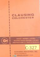 Clausing-Colchester-Clausing Colchester 13\", 8000, Engine Lathes, Instructions & Parts Manual 1980-13\"-01